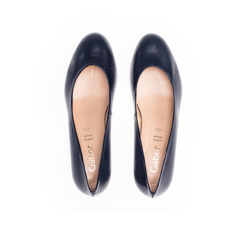 Gabor Nesta II Women's Pumps Fashion Black Leather Closed-Toe Shoes 01400