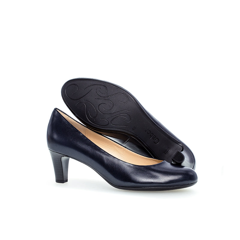 Gabor Nesta II Women's Pumps Fashion Black Leather Closed-Toe Shoes 01400