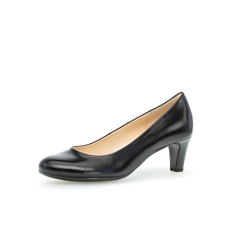 Gabor Nesta II Women's Pumps Fashion Black Leather Closed-Toe Shoes 01400