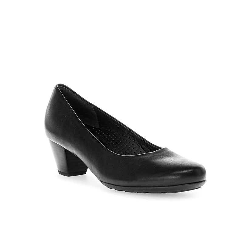 Gabor Brambling Women's Pumps Fashion Black Leather Closed-Toe Shoes 02120