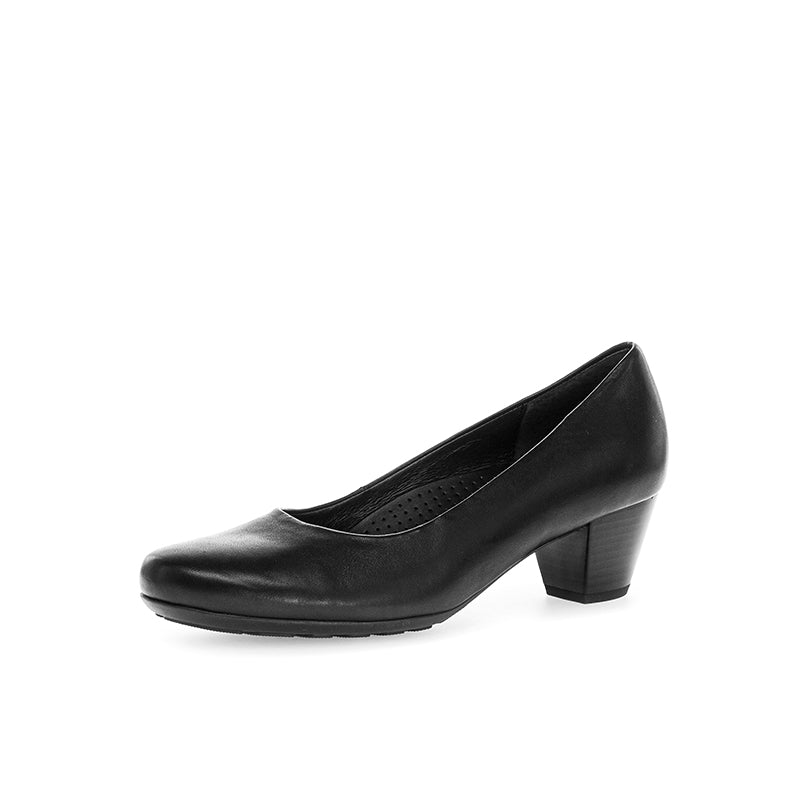 Gabor Brambling Women's Pumps Fashion Black Leather Closed-Toe Shoes 02120