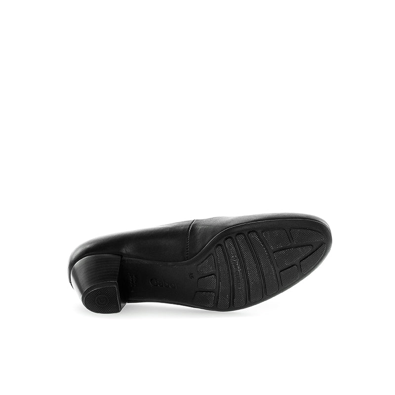 Gabor Brambling Women's Pumps Fashion Black Leather Closed-Toe Shoes 02120