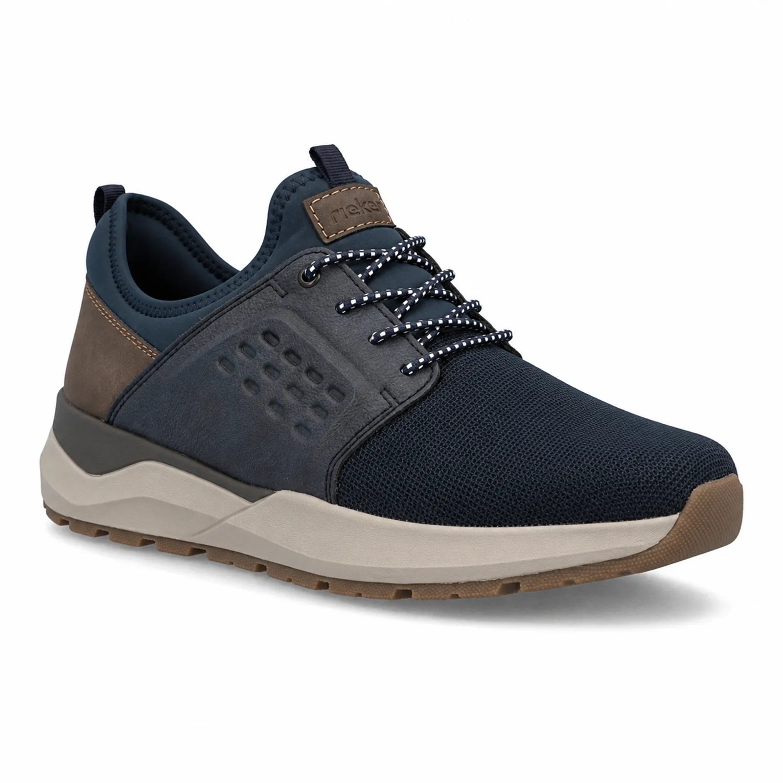 Rieker men's blue trainers with textile upper and lightweight cushioned sole, main product view