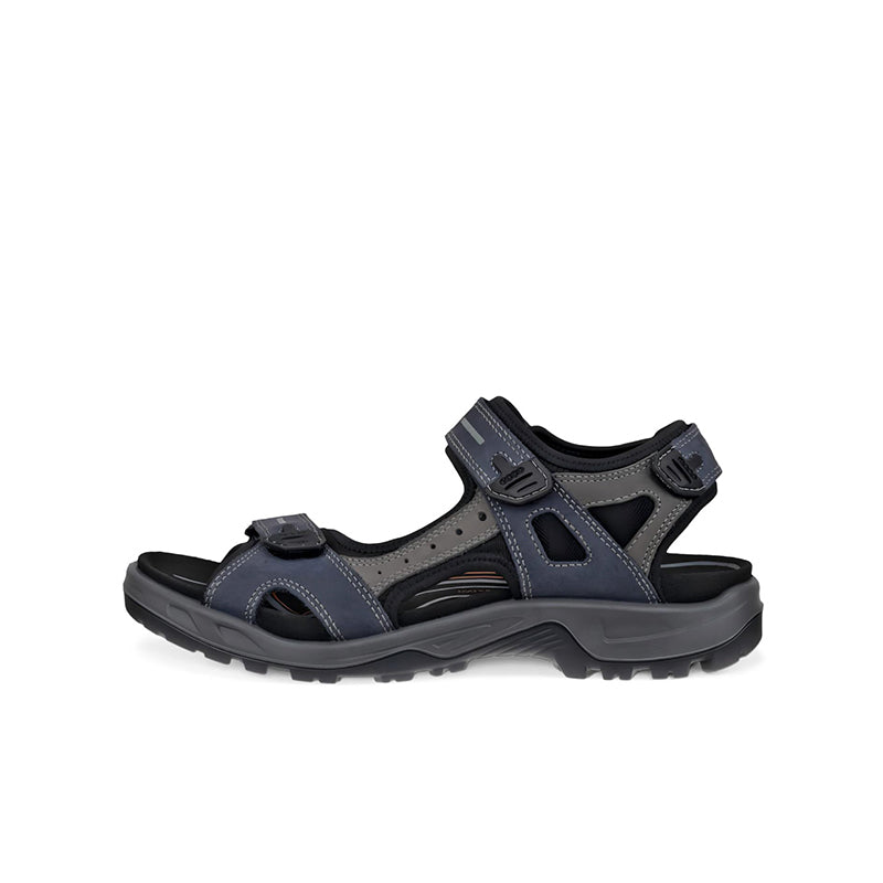 Men's offroad sandals in navy blue and gray with adjustable straps