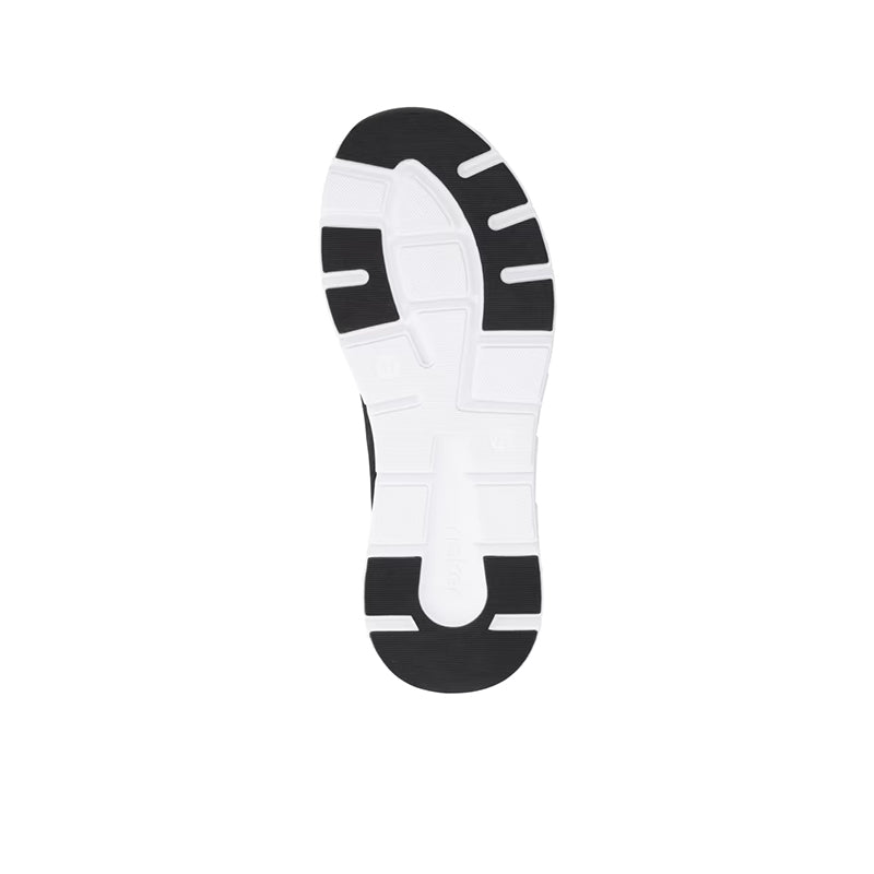 Men's black sneaker outsole with white tread pattern