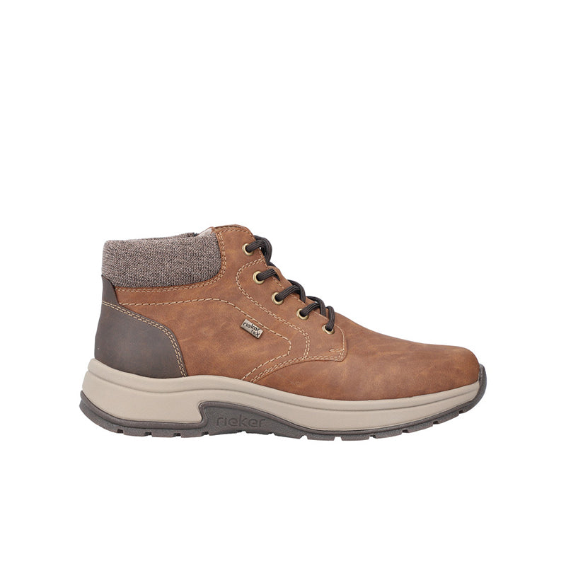 Rieker Men's Boots Brown Outdoor Lace-up&Zip Casual Winter Shoes 11030
