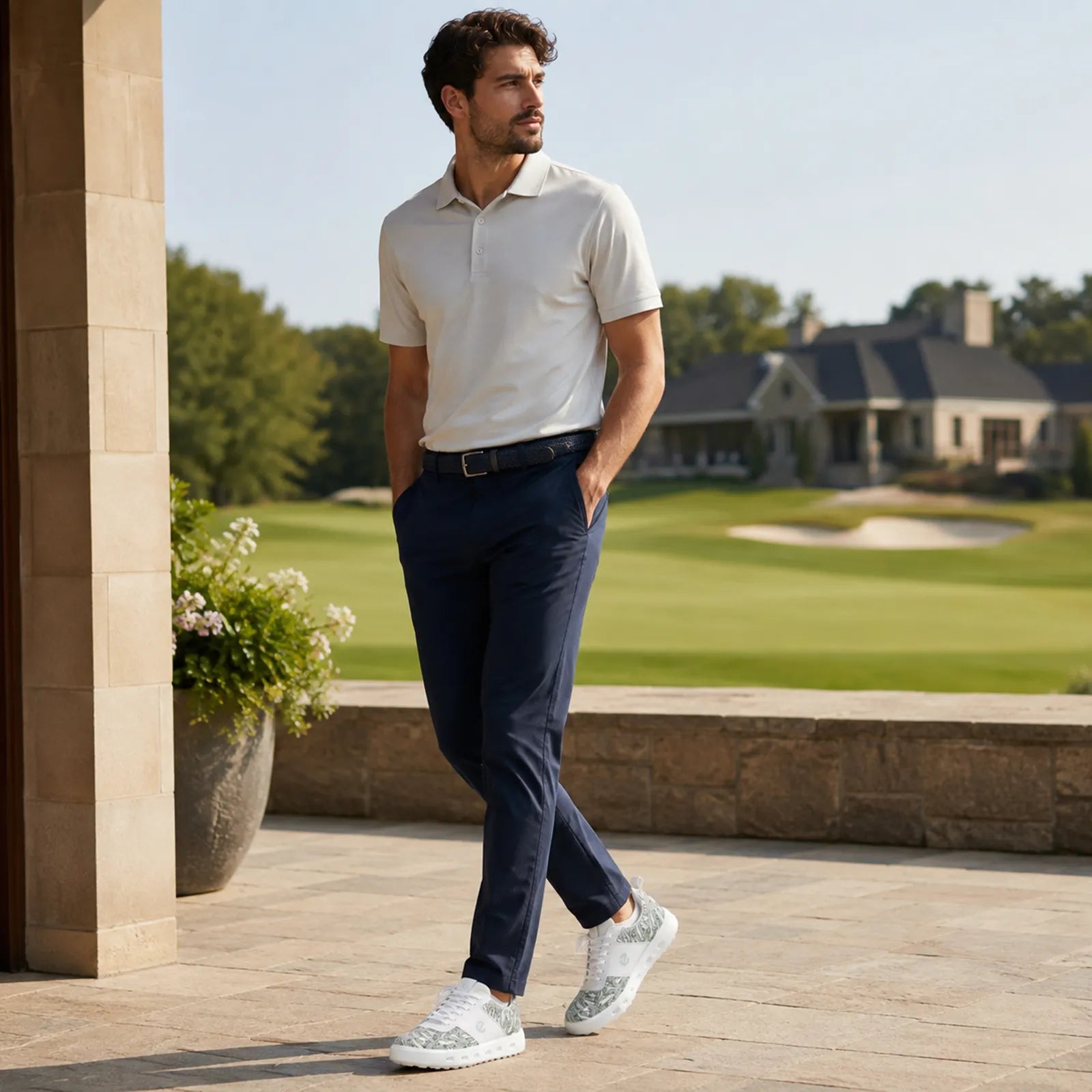 ECCO Golf Street 720 men's White waterproof golf shoes for street and fairway wear