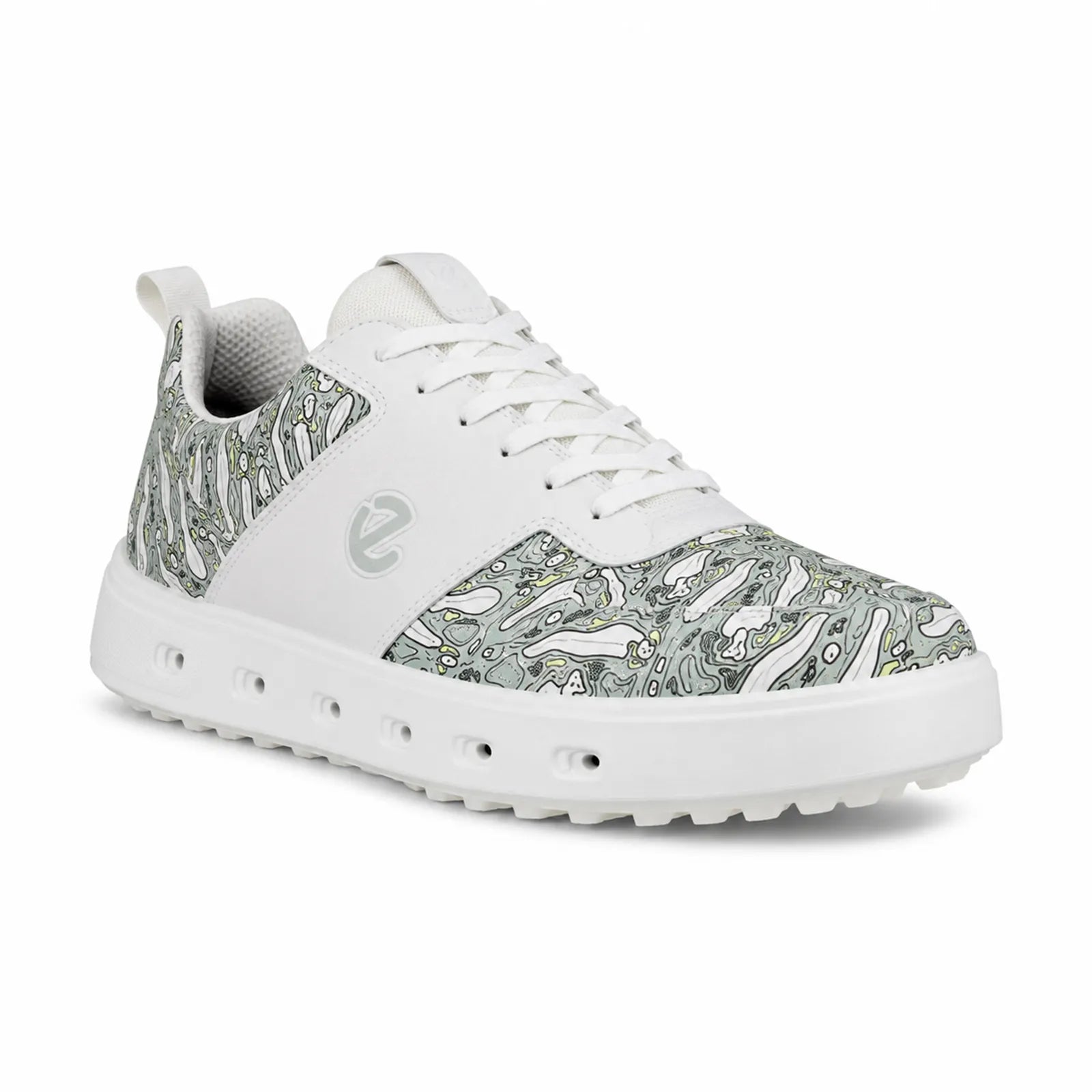 ECCO Golf Street 720 men's White waterproof leather GORE-TEX golf shoes