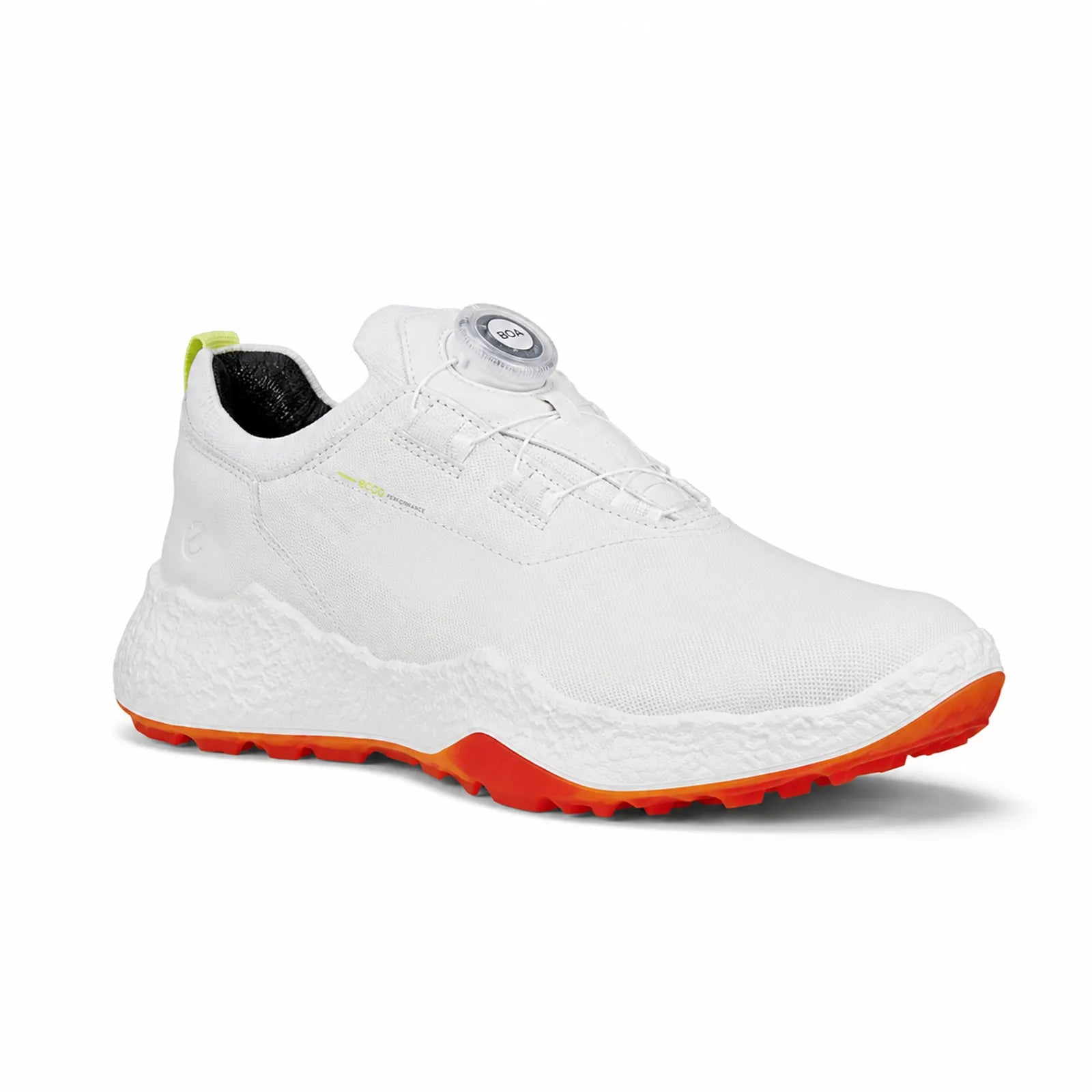 ECCO Golf Biom H5 BOA women's white waterproof leather golf shoes with BOA fit system, main product view