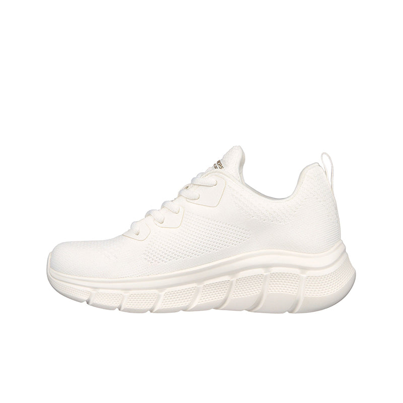 Off-white women's lace-up sneaker with textured upper and thick, grippy sole