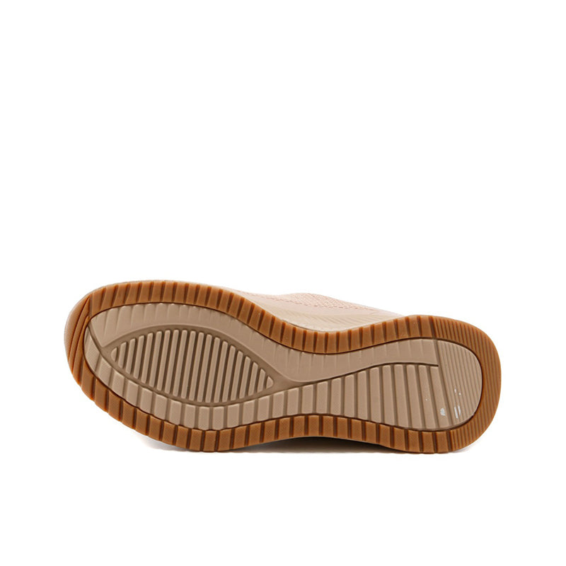 Natural lace-up mesh sneaker outsole with rubber traction