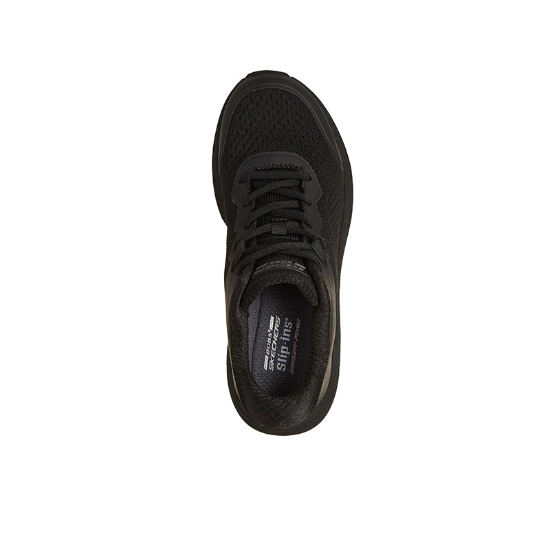 Skechers Slip-ins Women's Sneakers Lightweight Breathable Black Trainers BOBS Skillz 117756