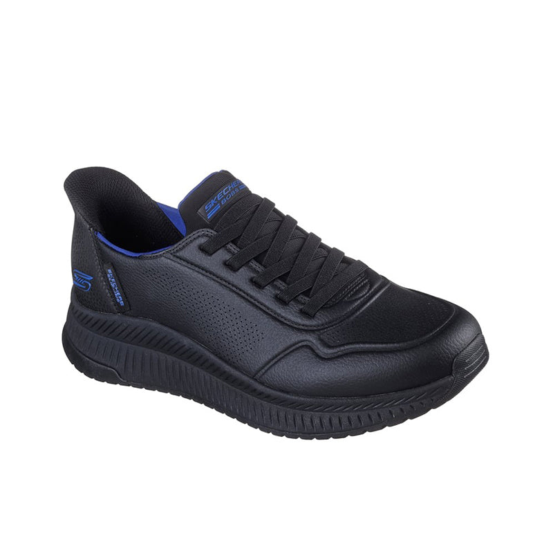 Skechers BOBS Sport Squad 4 Men's Sneakers Lace Up Black Casual Shoes 118424