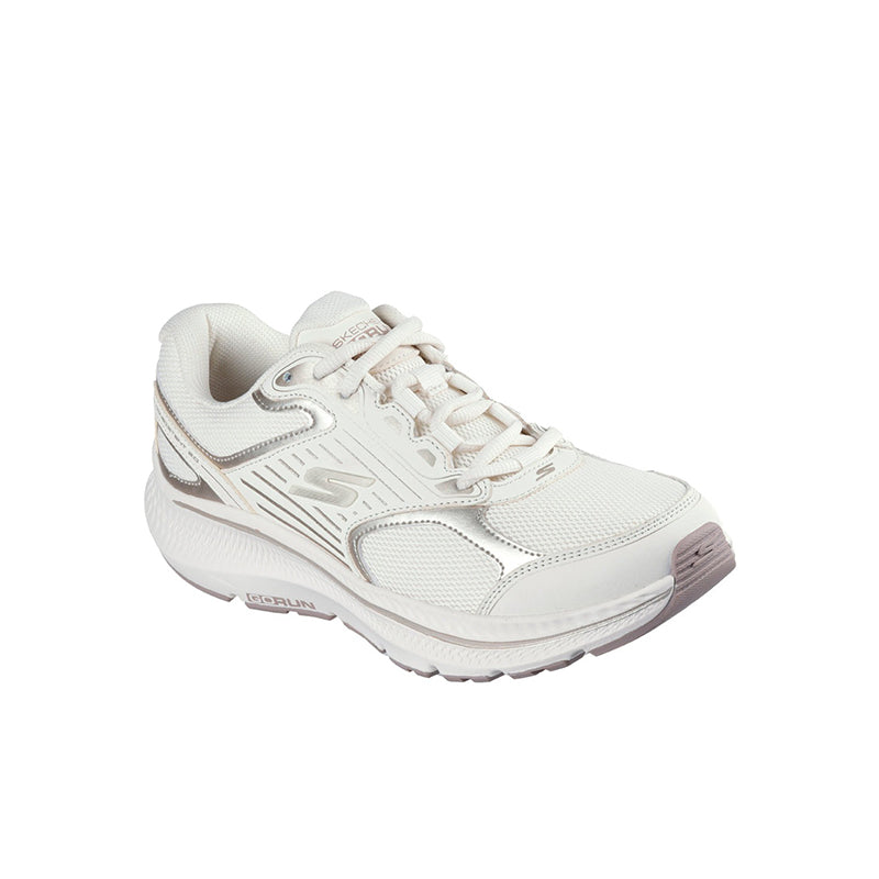 Women's leather low-top sneaker, lace-up with padded collar and light upper
