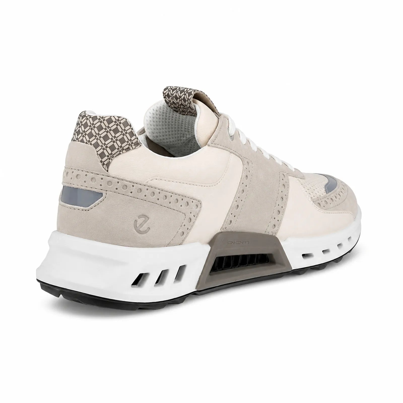 ECCO BIOM C4 men's White Grey golf shoes side view with modern trainer design