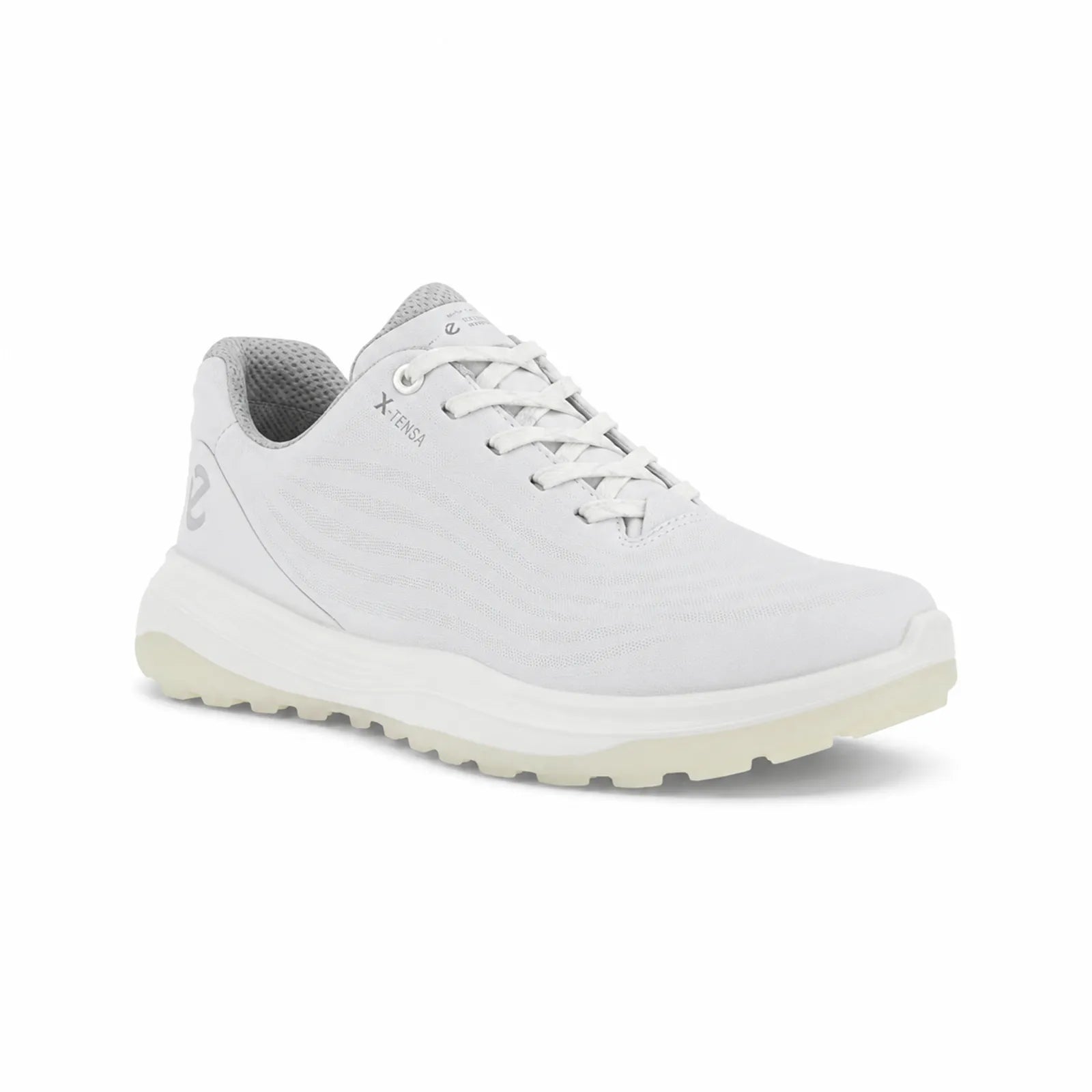 ECCO LT1 women's white spikeless waterproof textile golf shoes