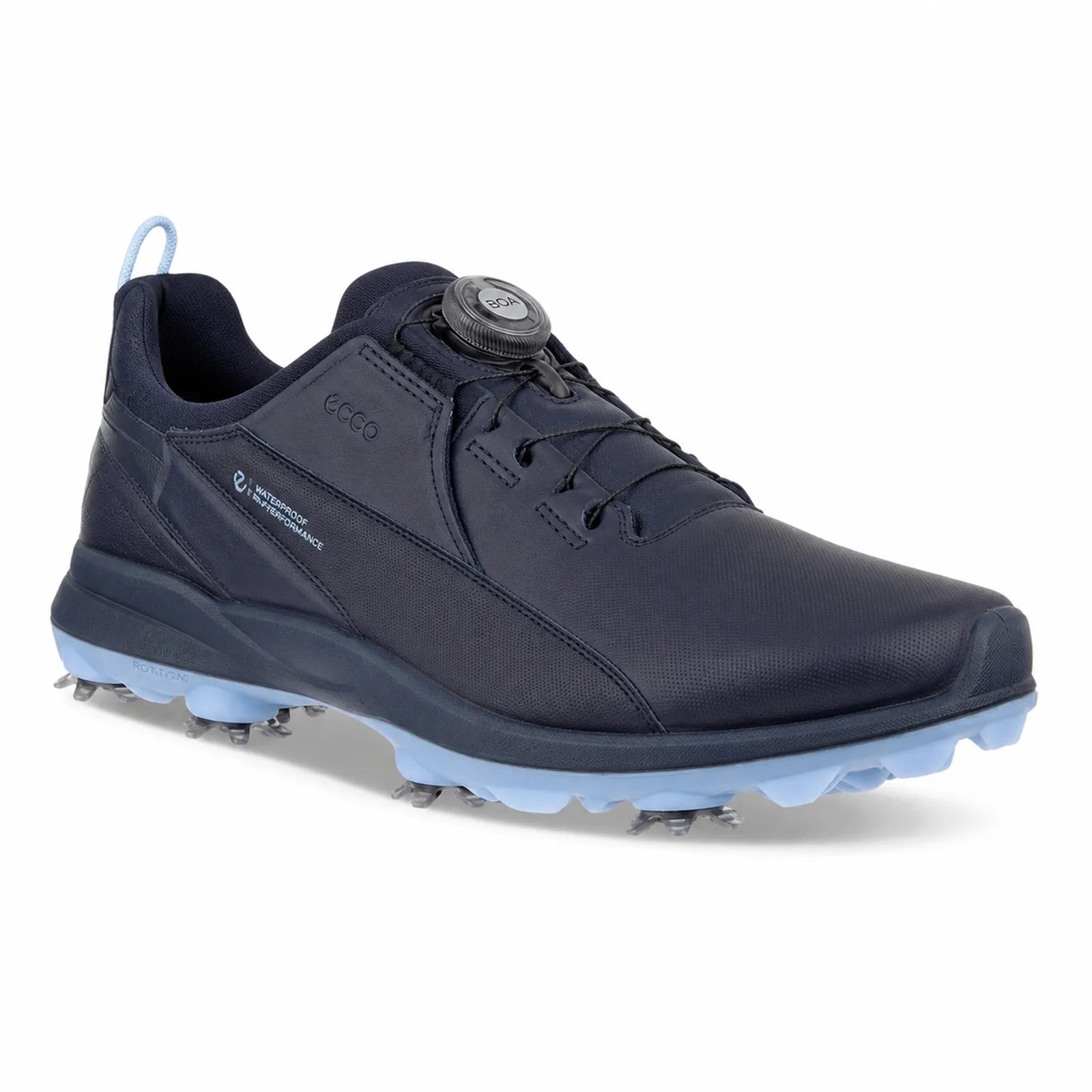 ECCO Biom Tour BOA women's navy waterproof leather spiked golf shoes