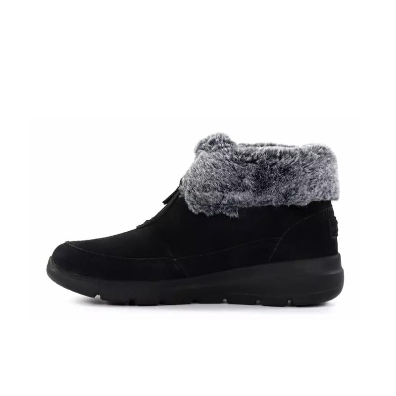 Skechers Glacial Ultra Women's Boots Leather Winter Casual Ankle Boots 144145