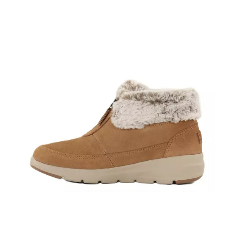 Skechers Glacial Ultra Women's Boots Leather Winter Casual Ankle Boots 144145
