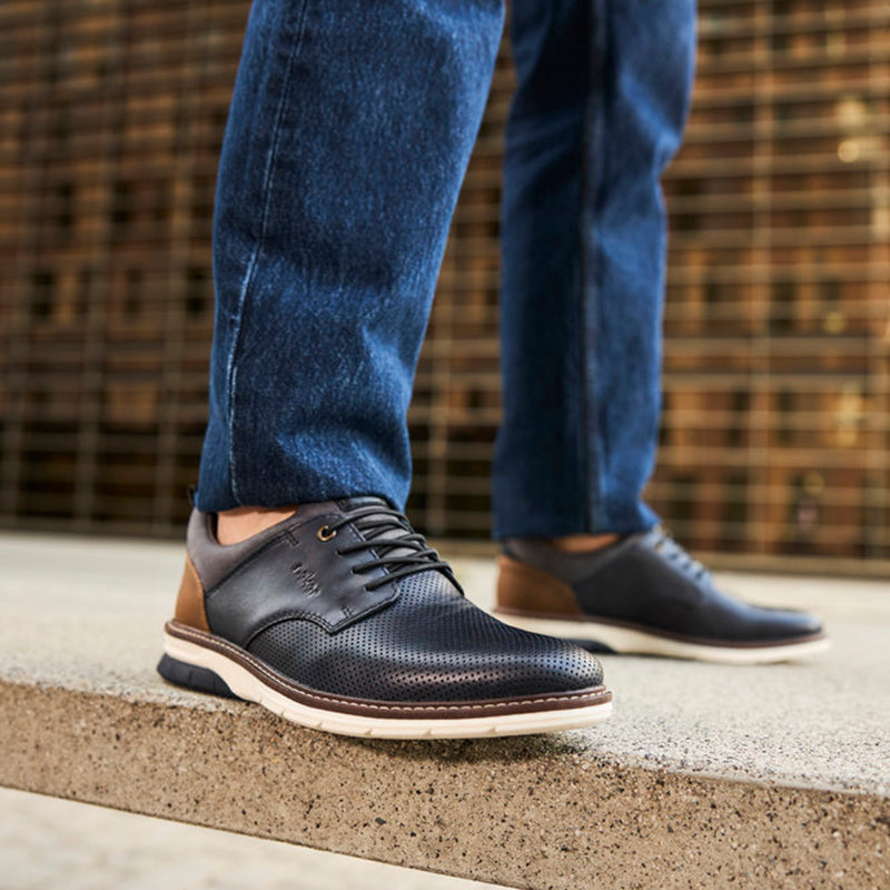 Rieker Men's Leather Shoes Lace-Up Business Shoes 14450