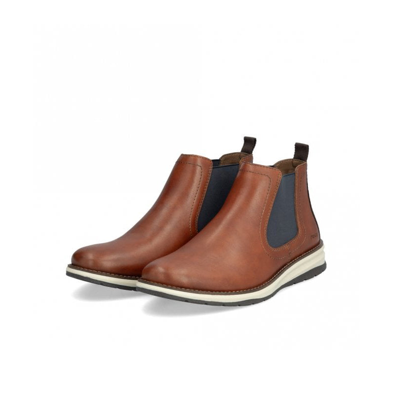 Rieker Men's Boots Brown Classic Outdoor Slip-on Casual Shoes 14752