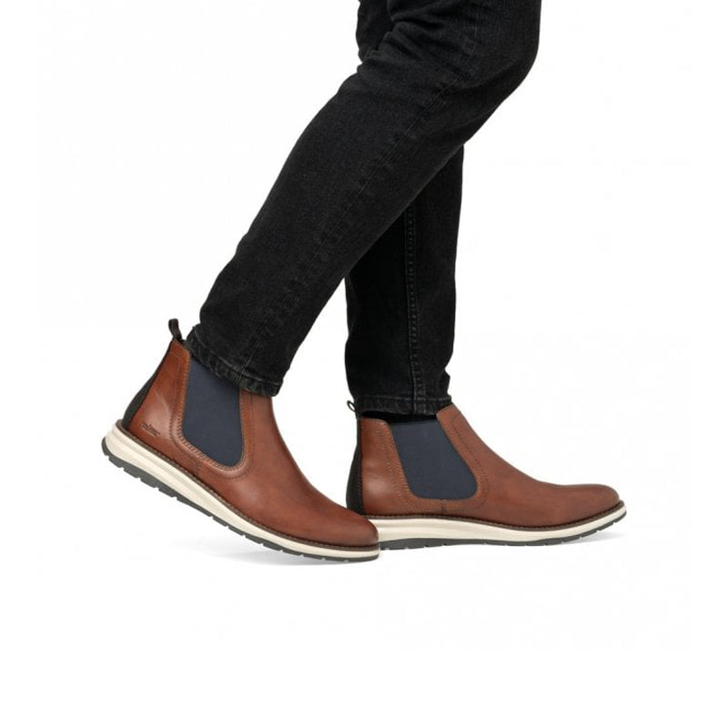 Rieker Men's Boots Brown Classic Outdoor Slip-on Casual Shoes 14752