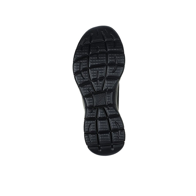 Lightweight black sneaker outsole with textured tread for walking grip