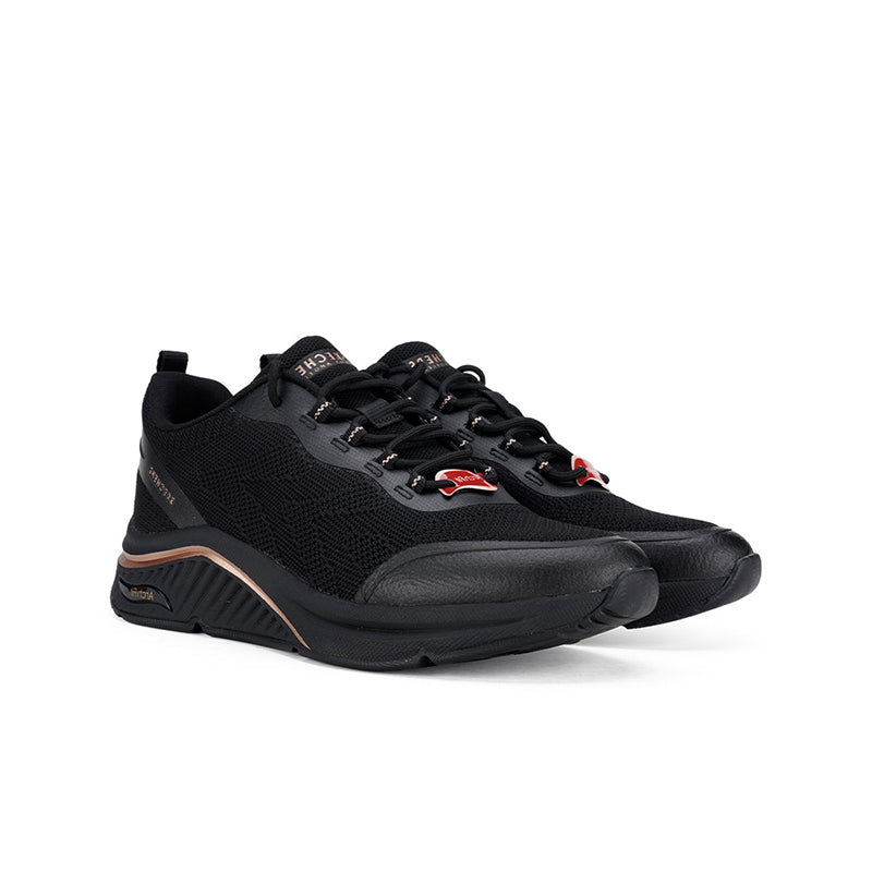 Skechers Arch Fit Women's Sneakers Black Textile Fashion Casual Shoes 155567