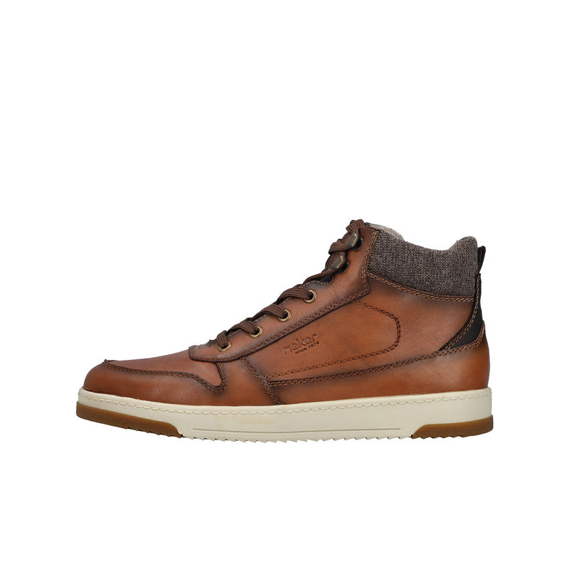 Rieker Men's Boots Brown Classic Outdoor Zip Casual Shoes 17530