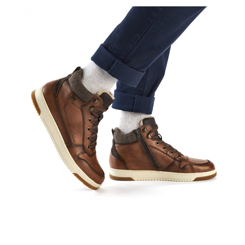 Rieker Men's Boots Brown Classic Outdoor Zip Casual Shoes 17530