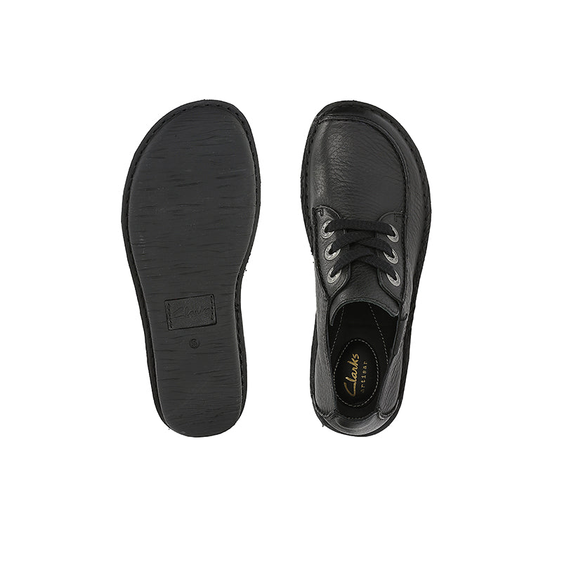 Clarks Funny Dream Women's Business Black Leather Casual Shoes Funny Dream