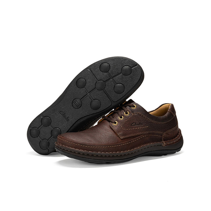 Clarks Nature Three Men's Business Shoes Brown Leather Formal Shoes Nature Three