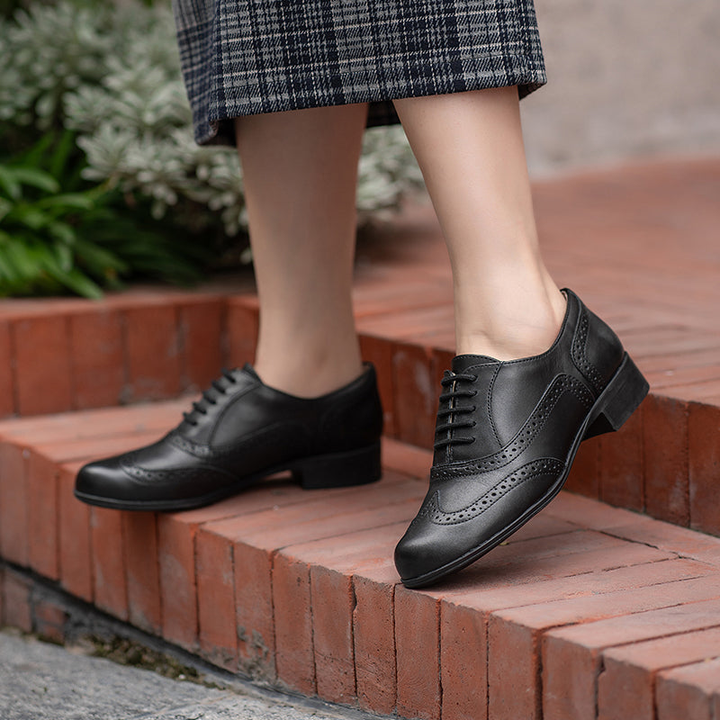 Clarks Hamble Oak Women's Brogue Black Leather Formal Shoes Hamble Oak