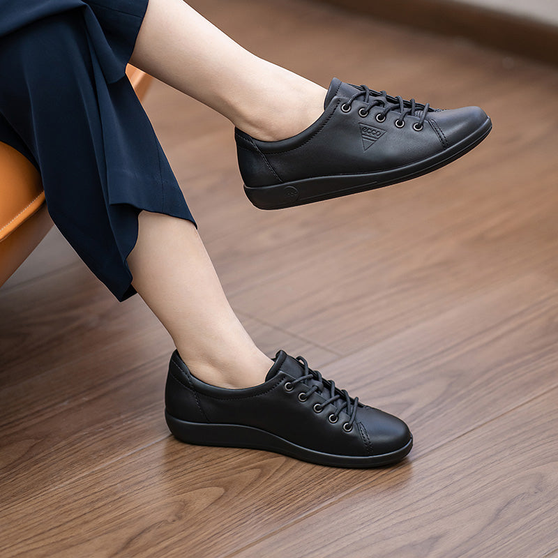 ECCO Soft 2 Women's Sneakers Leather Outdoor Casual Shoes 206503
