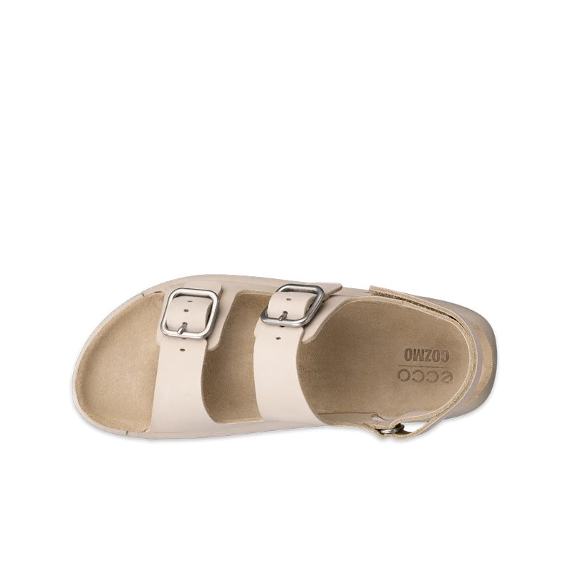 ECCO Cozmo Women's Sandals Beige Nubuck Three-Strap Outdoor Sandals 206903