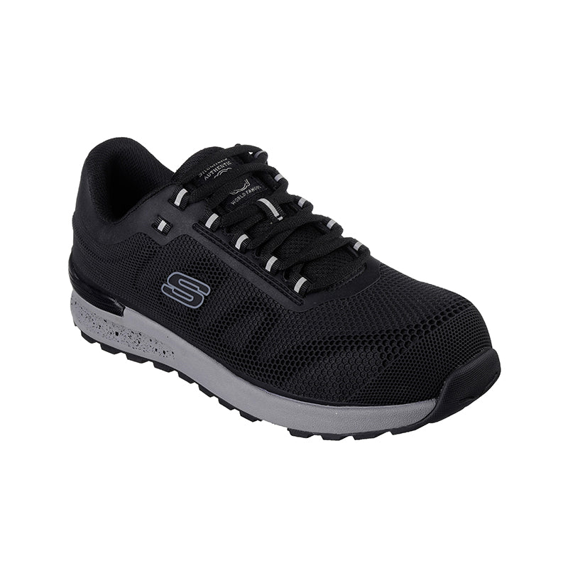Men's outdoor casual sneaker with lace-up front and textured mesh upper