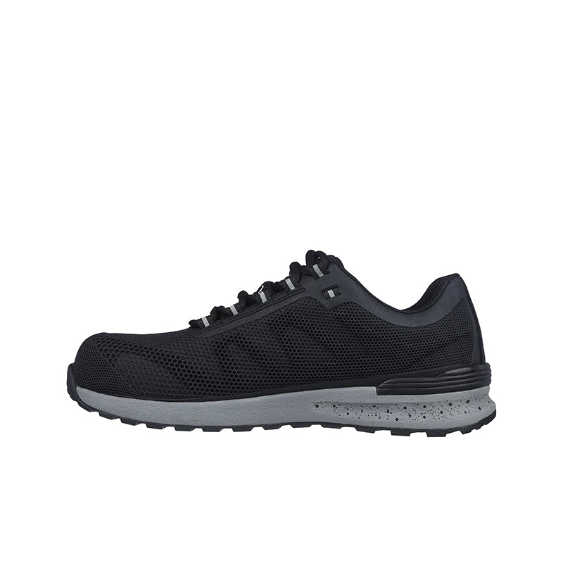 Men's outdoor casual sneaker side view, lace-up and mesh upper with rubber sole