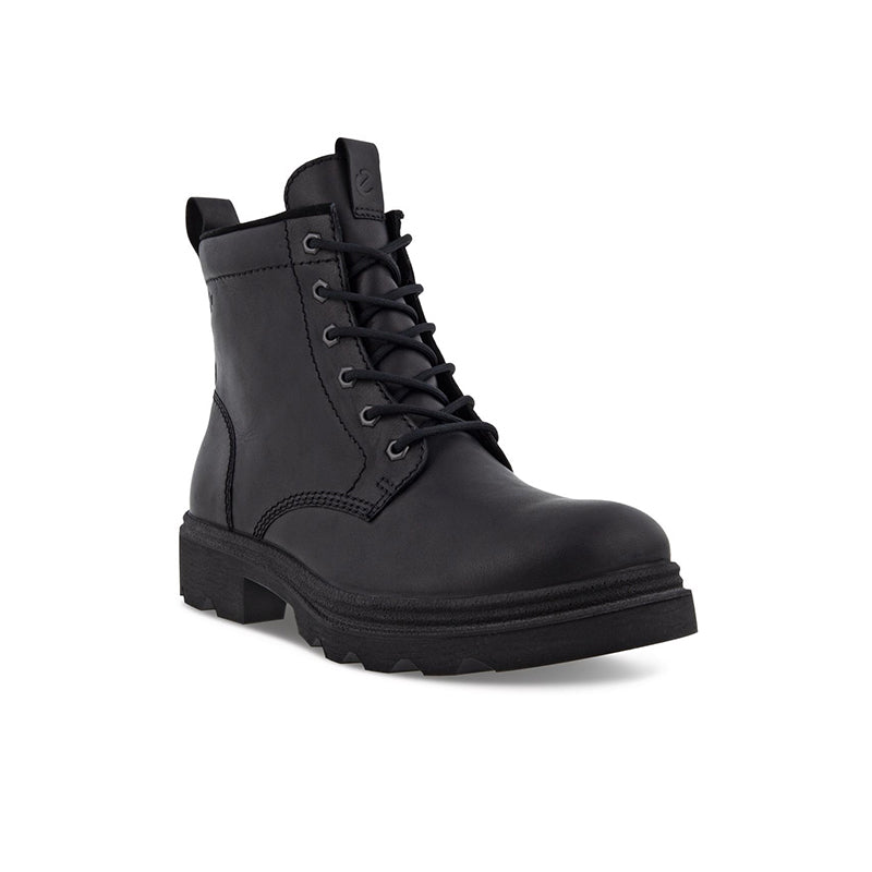 ECCO Grainer 6In Men's Boots Black Leather Casual Waterproof Lace Up Shoes 214724