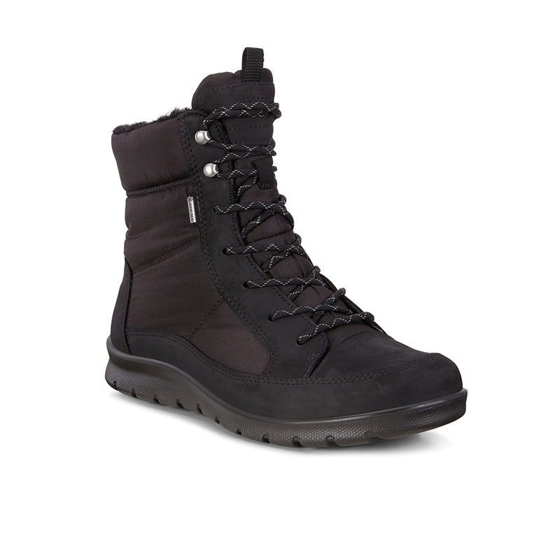 ECCO Women's Chelsea Boots Black Fashion Leather Lace-up Casual Shoes 215553