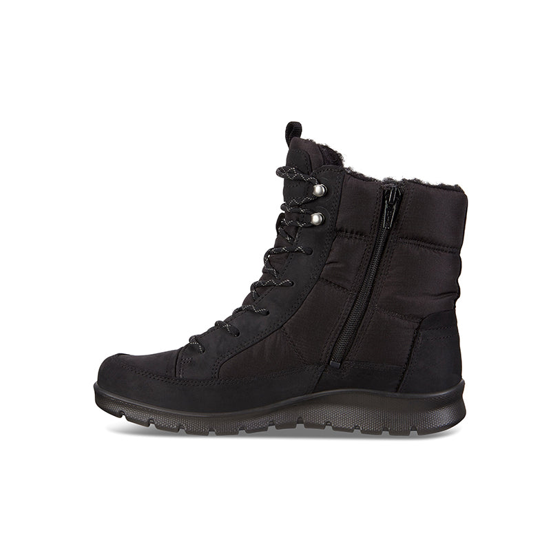 ECCO Women's Chelsea Boots Black Fashion Leather Lace-up Casual Shoes 215553