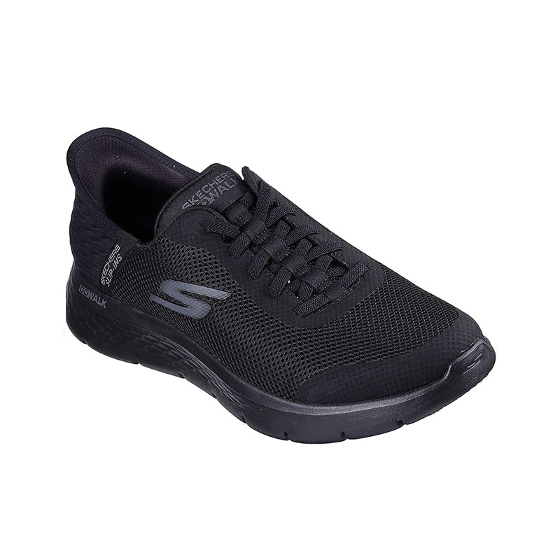 Skechers Slip-ins Men's Sneakers Lightweight Breathable Black Outdoor Trainers Go Walk Flex 216324