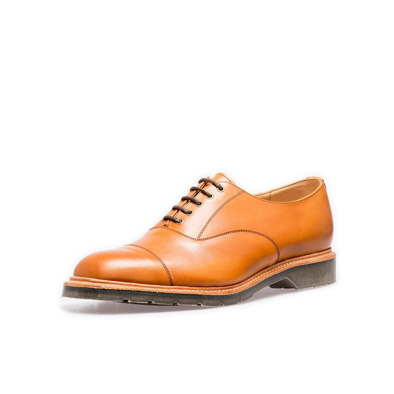 Solovair Men's Leather Shoes 5 Eye Capped Lace Up Oxford Leather Shoes 225007