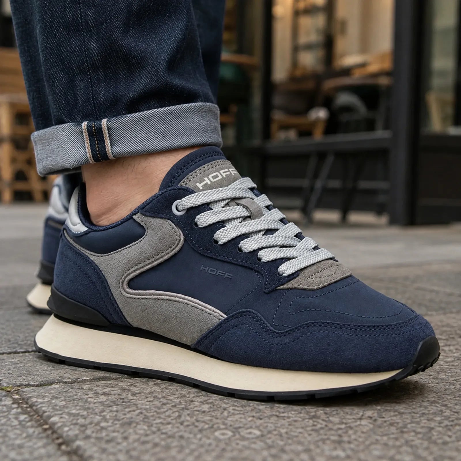 Hoff City men's dark blue trainers styled for everyday casual wear and city walking