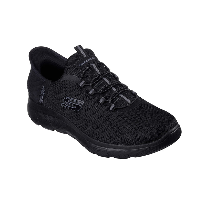 Skechers Slip-Ins Summits High Range Men's Sneakers Black Mesh Casual Shoes 232457