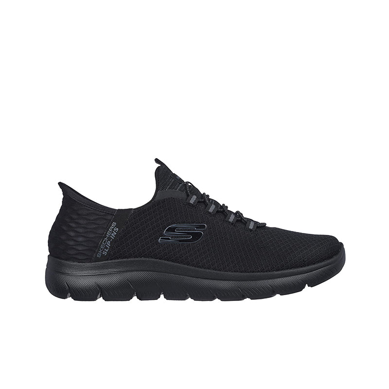Skechers Slip-Ins Summits High Range Men's Sneakers Black Mesh Casual Shoes 232457