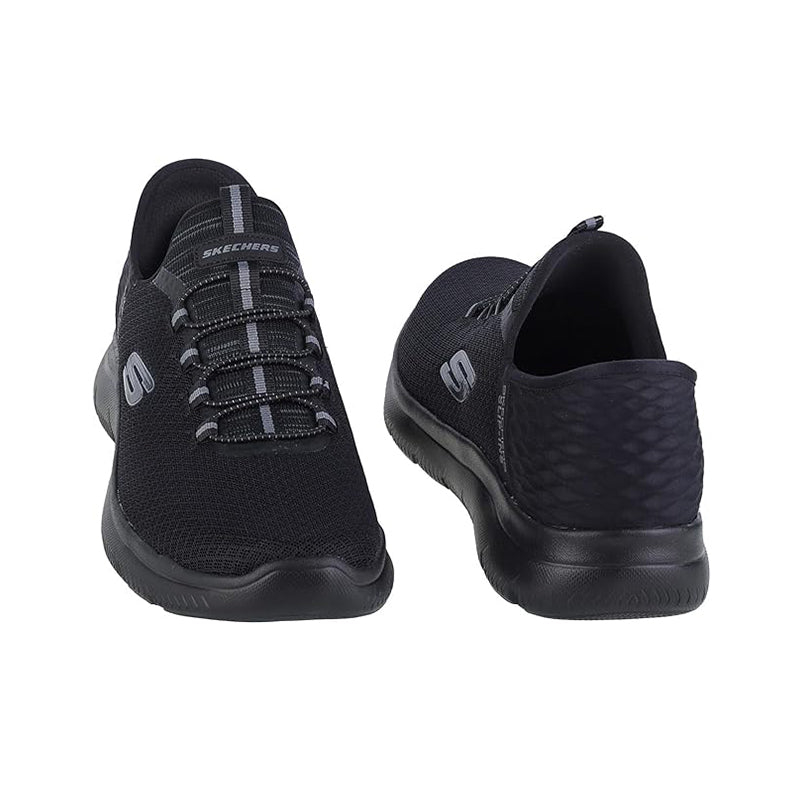 Skechers Slip-Ins Summits High Range Men's Sneakers Black Mesh Casual Shoes 232457