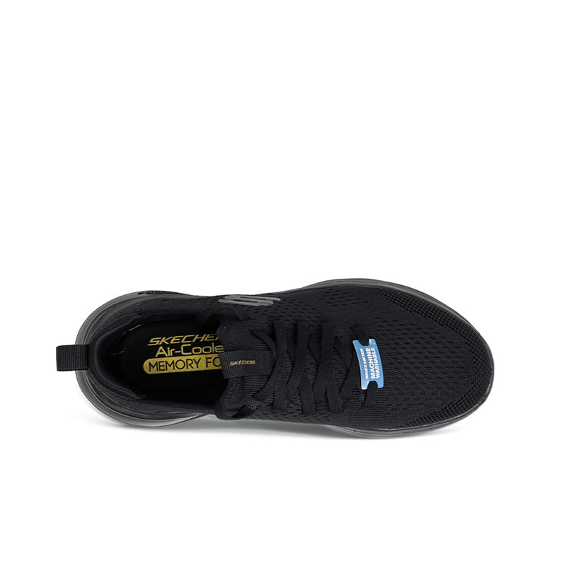 Skechers Air Cushioning Men's Sneakers Black Mesh Casual Shoes 232561