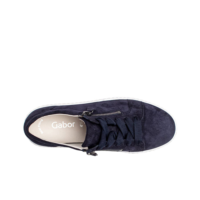 Gabor Wisdom Women's Sneakers Blue Leather Casual Shoes 23334