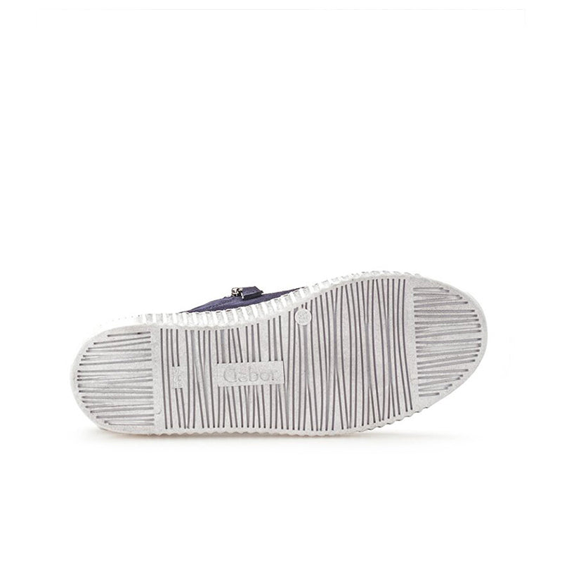 Gabor Wisdom Women's Sneakers Blue Leather Casual Shoes 23334