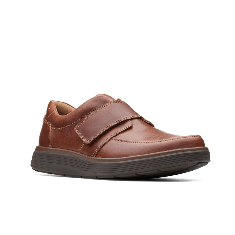 Clarks Un Abode Strap Men's Loafers Brown Leather Casual Shoes 26136987
